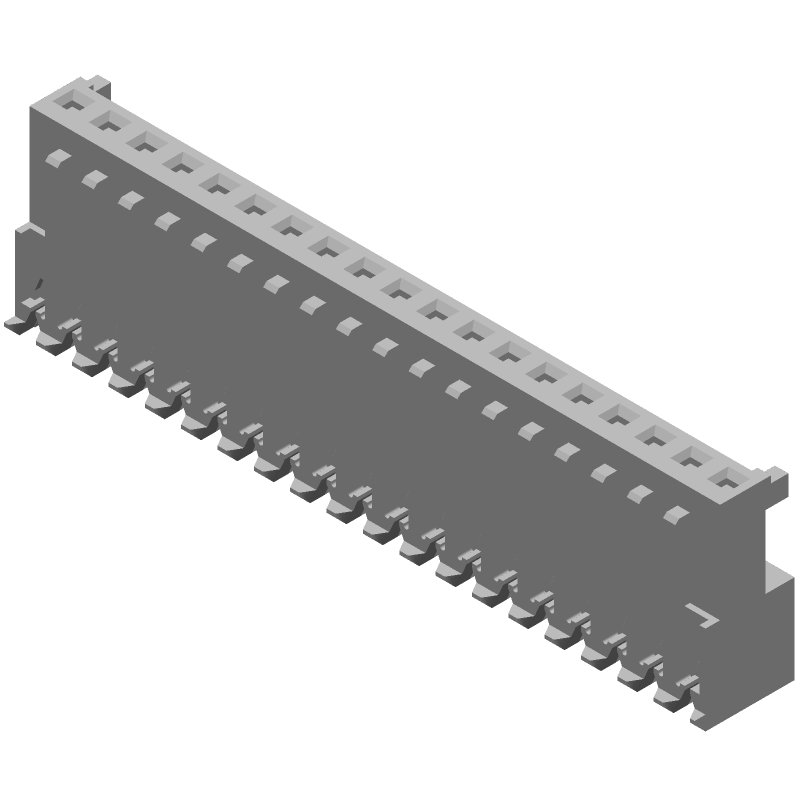 19 Pos 2.54mm IDC Female Connector, 5A, 250V, White