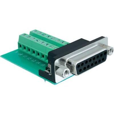 D-SUB receptacle 180 ° Number of pins: 15, 16 Delock 65274 1 pc(s)