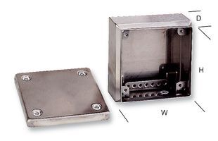 RITTAL         KL1523             Metallic Enclosure, Junction Box, 200 mm, 200 mm, 80 mm, Stainless Steel, Grey