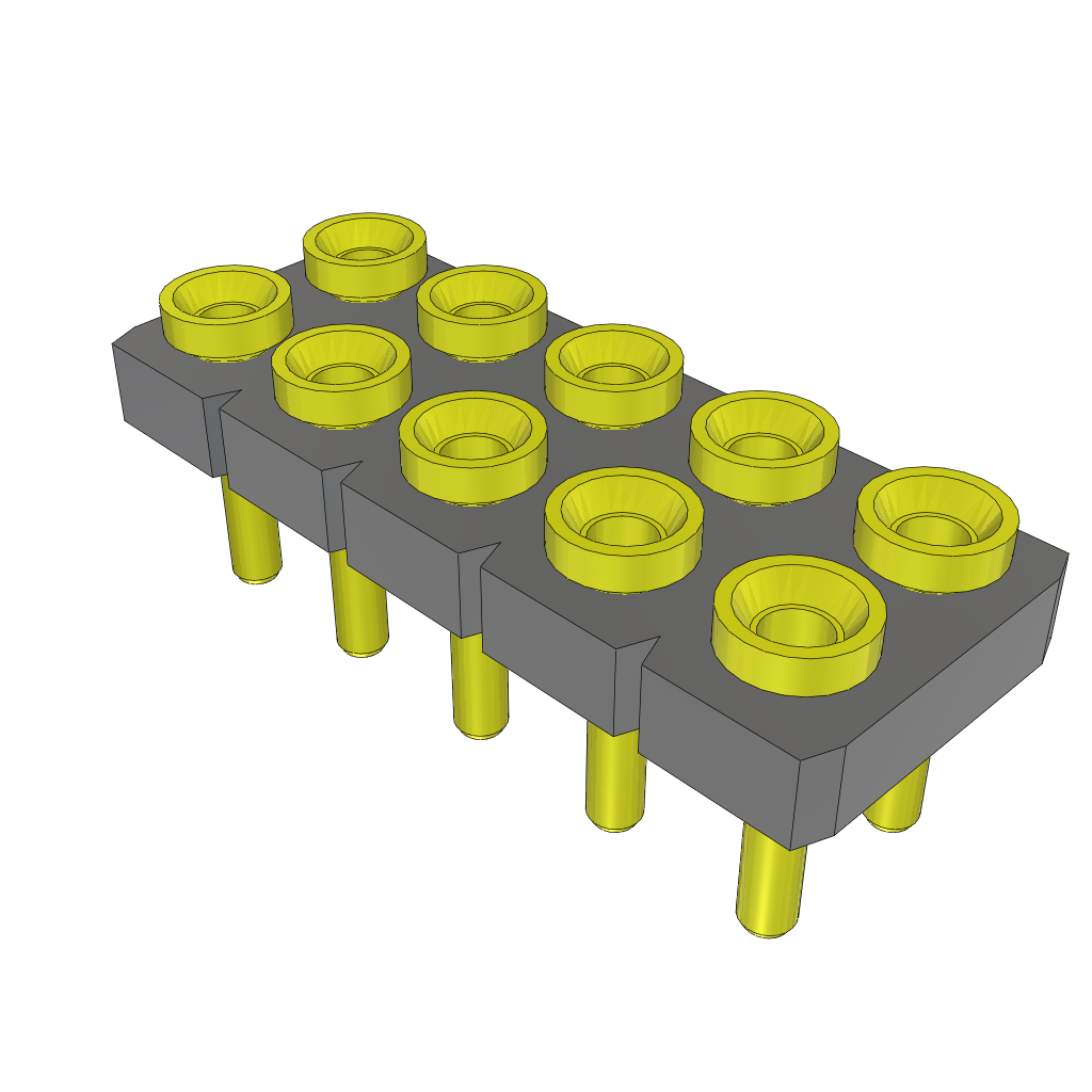 10 Pos 2.54mm Socket Strip Header, Thru-Hole, 105°C