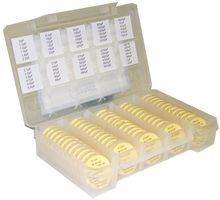 RESISTOR KIT, THICK FILM CHIP; Kit Contents:100-Pcs of Each 170 Values 1ohm to 10Mohm 0402 Size Thick Film Resistors; Product Range:-; Range of Resistor Values:1ohm to 10Mohm ;RoHS Compliant: Yes