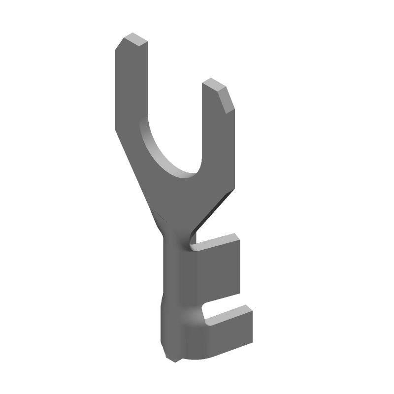 Spade Terminal 20-26AWG Brass Tin Crimp Free Hanging