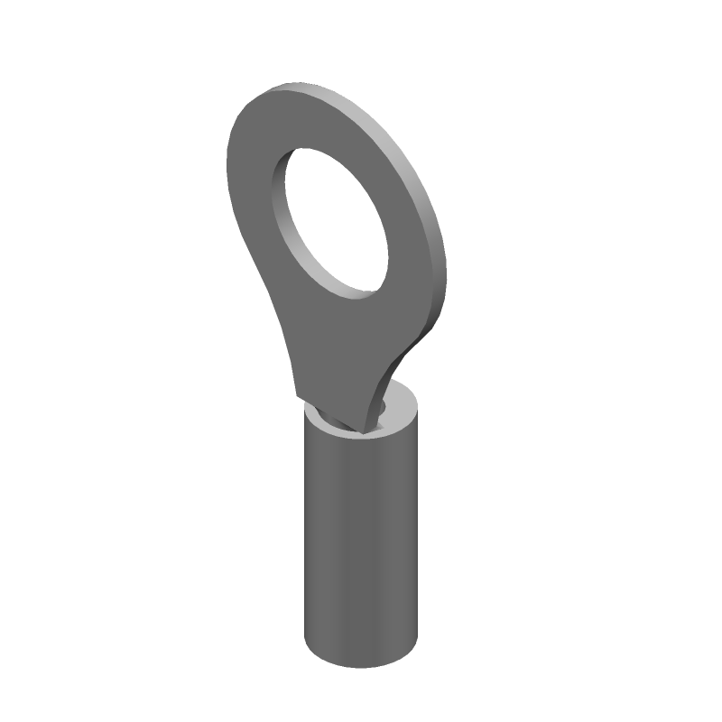 Ring Terminal, 16-18AWG, Copper, Nickel, PTFE Insulated, 300V