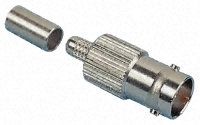 Sofim Straight 50 Cable Mount BNC Connector, jack, Crimp Termination RG141 A/U, RG303/U, RG58 C/U