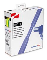 HELLERMANNTYTON HIS-3-12/4-PEX-GNYE Heat Shrink Tubing, HIS-3 Dispenser Pack, 12 mm, 0.472 ", 3:1, Green, Yellow, 16.4 ft, 5 m