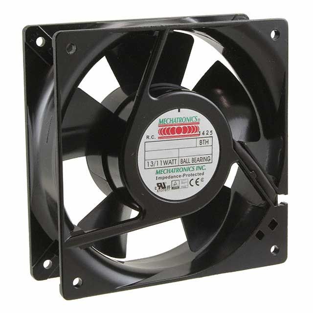 UF12AR12-BTHR Flange Mount Fan, 99CFM, 3100RPM, 11W, -40°C to 158°C