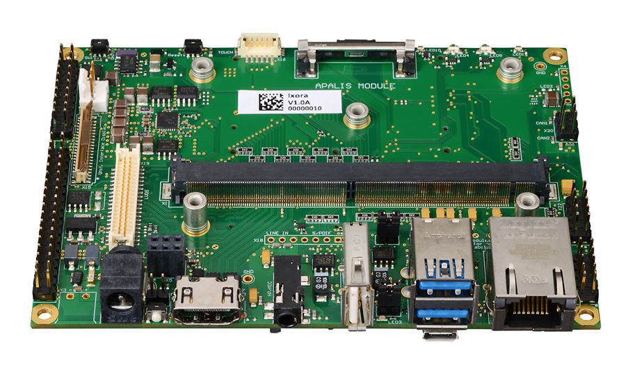 The Ixora Carrier Board is a fully featured carrier board for the Apalis module family. Along with the standard interfaces, Ixora comes with a combination of widely used Industrial interfaces like CAN 2.0b, I2C, and GPIOs which make it perfectly suitable for Industrial and embedded solutions. It also features mSATA, Mini PCIe and Micro SD slots, which lend the board its high flexibility and scalability. The Ixora is designed to be used as either SW development board or for small to medium volumes products.
