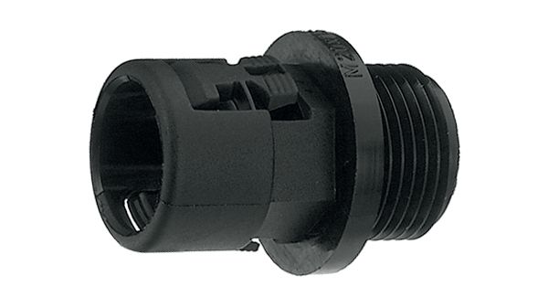 Conduit fittingNW10 M12 x 1.5 black straight, PA-GOB-10M12, Reiku