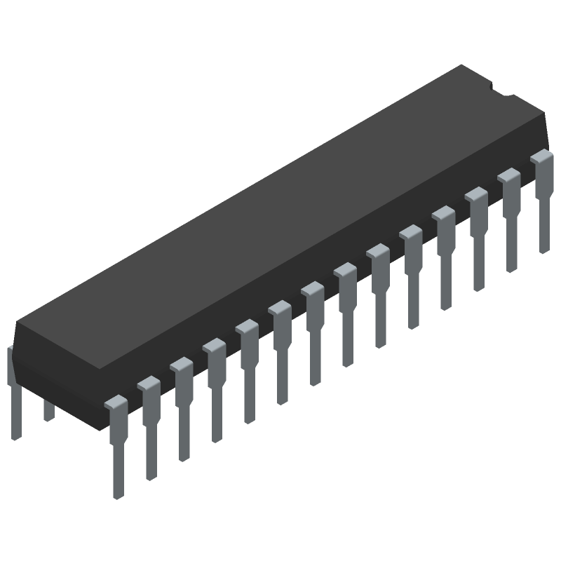 8-Bit 32MHz FLASH MCU, PIC Core, 24 I/O, SPI/I2C/UART, PDIP28