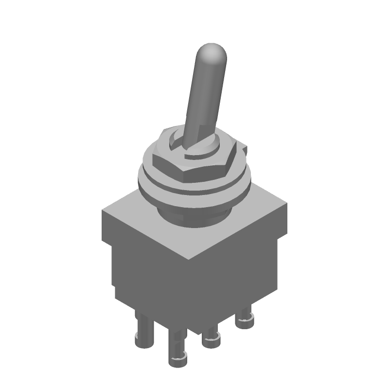 DPDT Toggle Switch, 6A 250VAC, Solder, Non-Illuminated, IP67