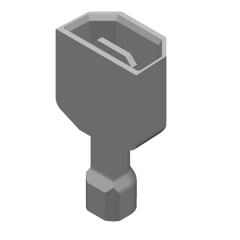 Fast Tab Terminal, 22-18 AWG, Brass, Tin Plated, Red Nylon Insulated, 600V