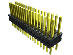 34-Contact Unshrouded HDR Header, 1.27mm Pitch, 2-Row, Through Hole Mount