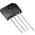 Bridge Rectifier Diode, 1 Phase, 6A, 50V V(RRM), Silicon, PLASTIC, PBU, 4 PIN