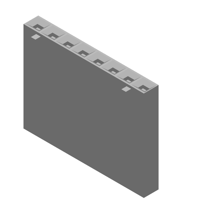 8 Pos 2.54mm IDC Receptacle, 3A, Straight, Black