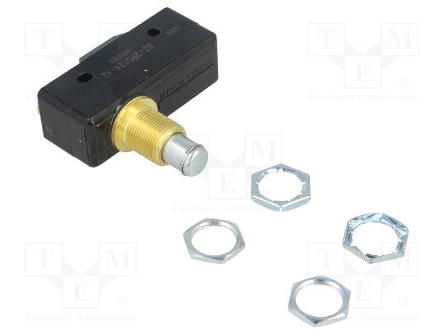 SPDT Snap Action Switch, 15A, 125VDC, Screw Terminal, Plunger Actuator