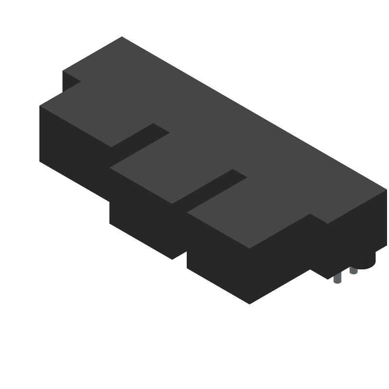 Conn Board to Board RCP 4Power/12Signal POS 2.5mm/1.27mm Solder RA Side Entry Thru-Hole Tray