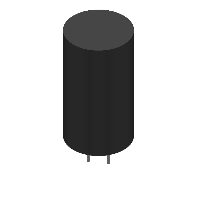 3300uF 25V Aluminum Electrolytic Capacitor, Radial, 105°C
