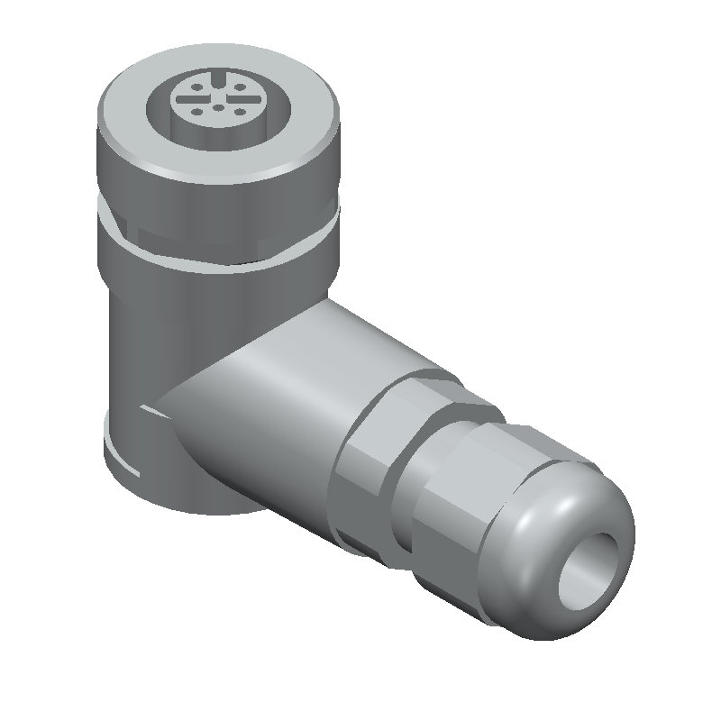 M12 Sensor Connector SKT 5 POS Screw ST Cable Mount 5 Terminal 1 Port