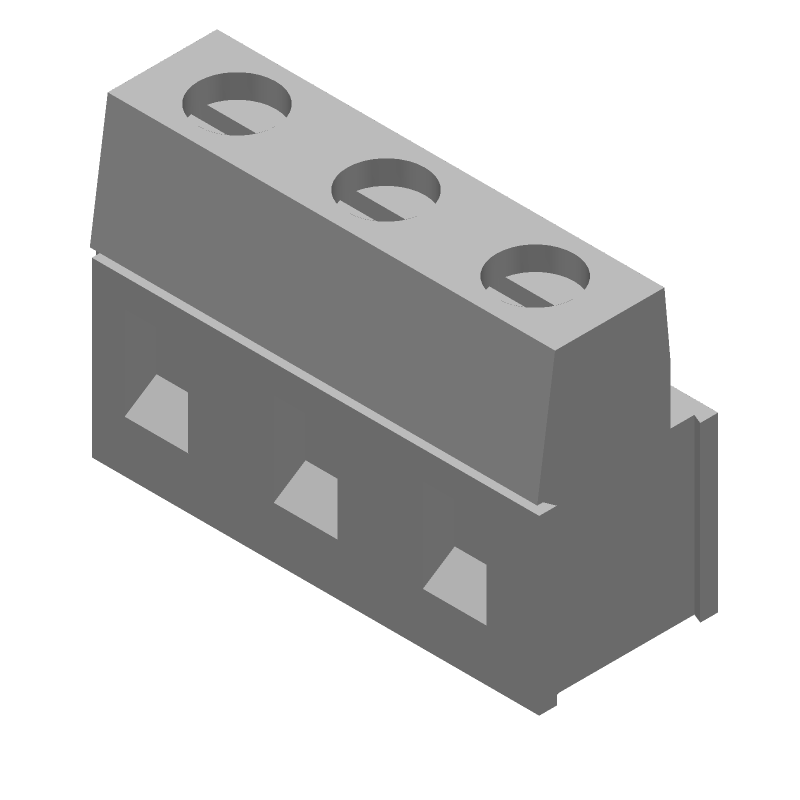 3P Wire-to-Board Terminal Block, 17.5A, 300V, Green, Tin Brass