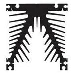 Extruded Heat Sink, Black Anodized, Press-Fit, 0.5°C/W