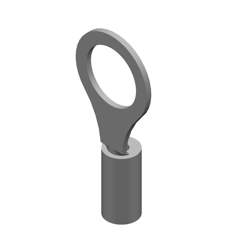 Ring Terminal, Crimp, 16-22AWG, Copper/Tin, Red, 600V