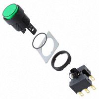 SPDT Pushbutton Switch, 5A 125VAC, Green Button, IP65