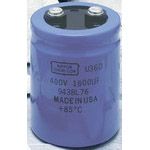 Cap Aluminum Lytic 1500uF 450V 20% (50.8 X 105mm) Screw Terminal 0.1658 Ohm 4990mA 2000h 85°C