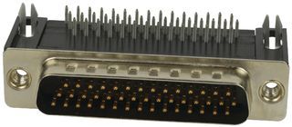 HD-22 D-Sub Connector, 44 Pos, Male, RA, Solder, 2A, 125V