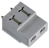 TERMINAL BLOCK, PCB, 2WAY; Connector Type: Terminal Block, PCB; Material, Contact: Brass Alloy; Plating, Contact:...