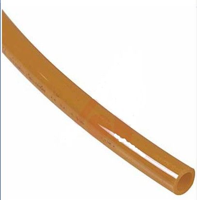 Tubing, Poly, 8mm OD, L 100ft., Orange, TU-Metric