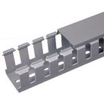 Slotted Wire Duct, PPO, Grey, 24.6mm Depth