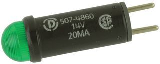 Single Color LED, Green, 7.16mm, ROHS COMPLIANT PACKAGE-2
