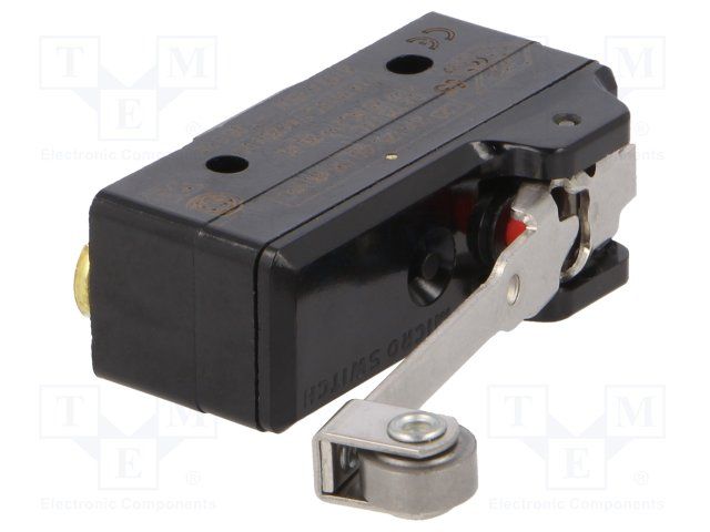 SPDT Momentary Roller Lever Switch, 20A, 250VAC/125VDC, IP64