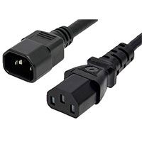 IEC C13 TO C14 POWER CORD BLK 18/3 1.5 METER