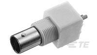 BNC RF Connector, 50 Ohm, Straight, Gold, Thru-Hole, 4GHz