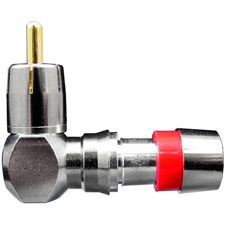 RG59 Bnc Universal Right Angle Connector (red)