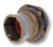 6-Contact Receptacle, 7.5A, 175°C, Panel, Bulkhead, Front Side Nut Mount