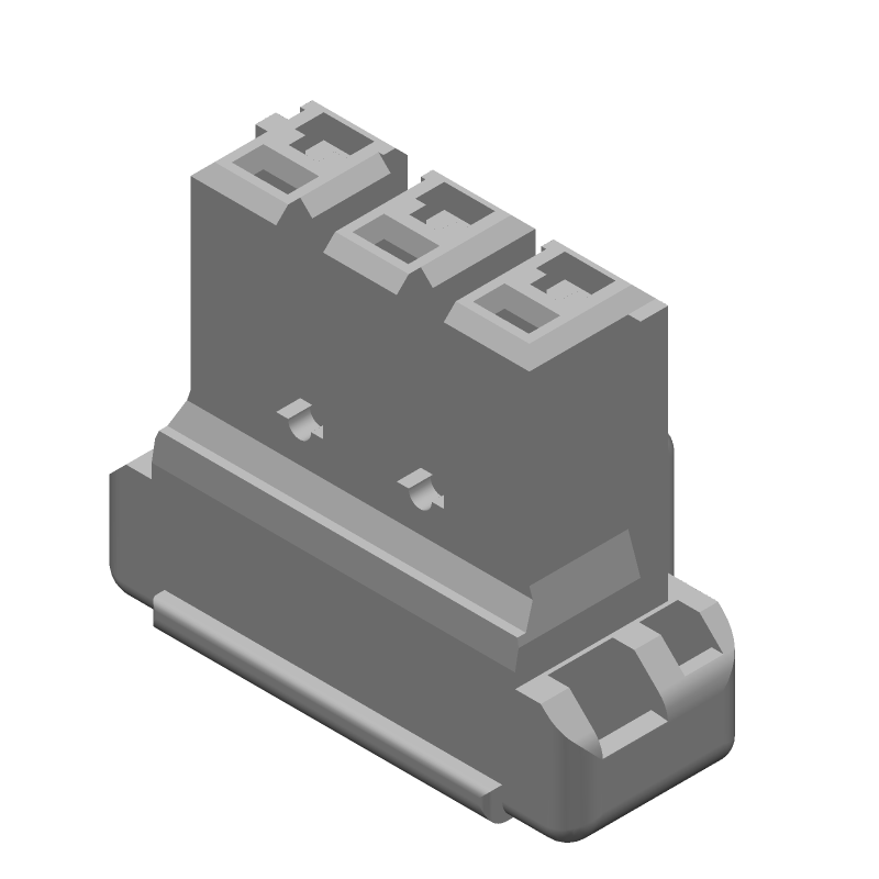 Conn Housing PL 3 POS 5mm Crimp ST Cable Mount Yellow Bag