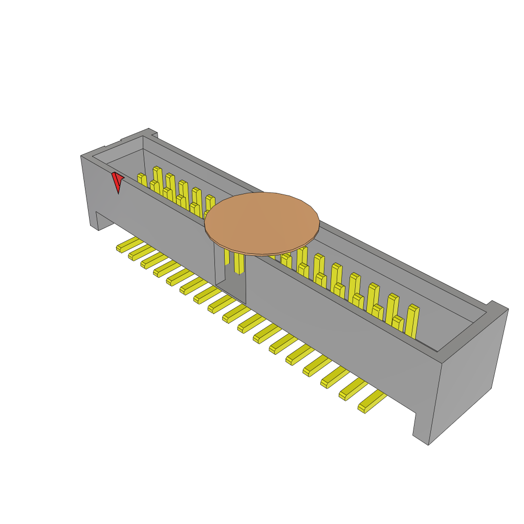 Conn Shrouded Header HDR 34 POS 1.27mm Solder ST Top Entry SMD T/R