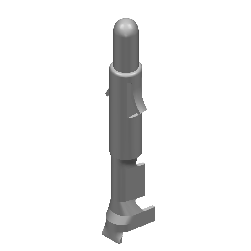 Power Contact Pin, 19A, 600V, Crimp, 18-24AWG, Brass/Tin