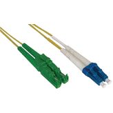 FO cable 9/125um E2000 APC/LC 2.00 m yellow, E2ALC09DYE2, FibreFab