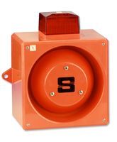 CLIFFORD AND SNELL YL80/N50/R/RF Strobe / Sounder, Industrial, Steady, 65mm Dia., Multiple Tones, 116dB, 230VAC, IP54