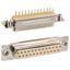 D-Sub 25P Female Solder, Panel Mount, Gold Plated