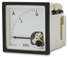 TE CONNECTIVITY / CROMPTON         E243-01A-G-MT-MT             Analogue Panel Meter, Shock Resistant, Calibrated at 23C, DC Current, 0A to 10A, 68 mm, 68 mm