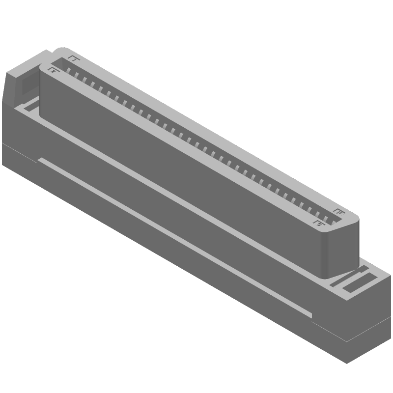 68 Pos 2 Row Right Angle SMT Telecom/Datacom Connector