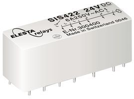 Relay, Safety, 4No, Dpst-Nc, 250Vac, 6A; Coil Voltage:12Vdc; Contact Configuration:4Pst-No, Dpst-Nc; Product Range:sis 4 Series; Relay Mounting:through Hole; Contact Current:6A; Relay Terminals:solder; Contact Voltage Ac Nom:250V Rohs Compliant: Yes