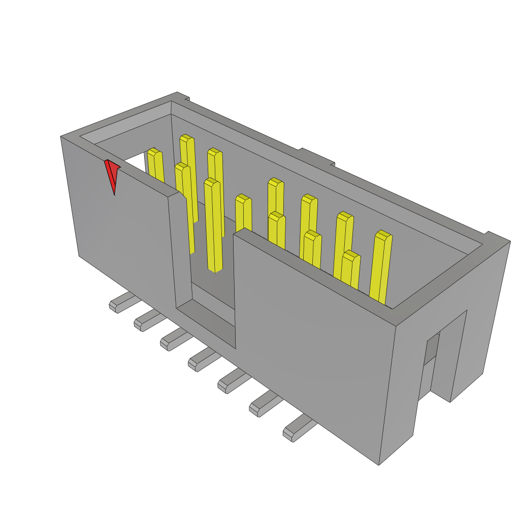 Conn Shrouded Header HDR 14 POS 2.54mm Solder ST SMD Tube