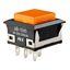 Illuminated Pushbutton Switch, SPDT, 5A 250VAC, Orange LED, Solder