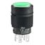 Illuminated Pushbutton Switch, DPDT, 3A 250VAC, Green LED, Solder