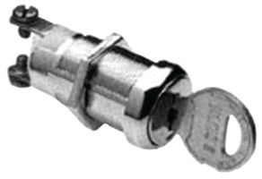 Keylock Switch, SPST, 15A, 24VDC, Panel Mount